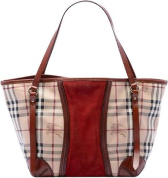 Burberry Pre-owned Canterbury Tote - Dames - Vintage Shopper - Beige - ONE Size - Leer - Vintage