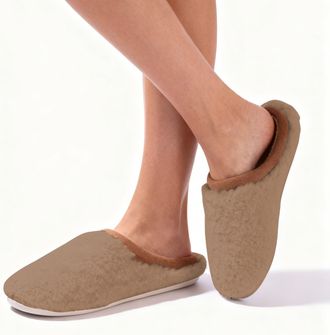 Generic Cozy House Unisex Shearling Slippers, Indoor Outdoor House Clogs with Anti-Slip Sole, Plush Comfort Design in Beige, Brown, Grey