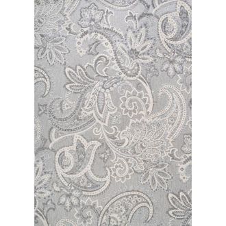 Jonathan Y Designs Gordes Paisley High-Low Light indoor/Outdoor Area Rug in Light Gray/ivory at Nordstrom, Size 4Ft 0In X 6Ft 0In
