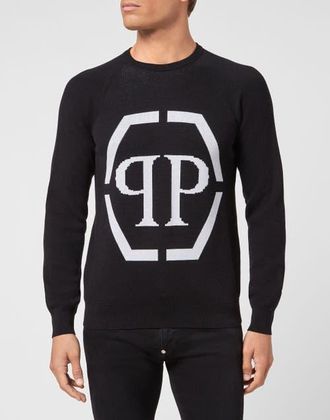 Philipp Plein Pullover Round Neck Men in Black at Nordstrom, Size Xxx-Large