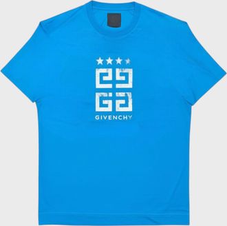 Givenchy 4G Emblem Slim-Fit T-Shirt, Mineral Blue, Mens - Size X-Large
