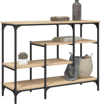 vidaXL vidaXL Tavolino Consolle con Ripiani Rovere Sonoma 100x35x75 cm