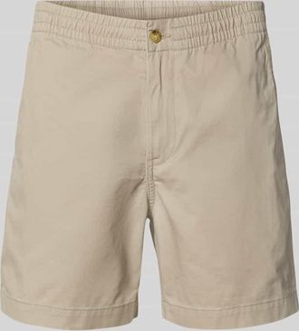 Polo Ralph Lauren Shorts mit Label-Stitching und elastischem Bund in Beige, Größe XL