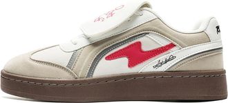 Generic Eestfy Men Women Athletic Lifestyle Sneakers Low Top Lace-Up Trainers with Signature Stripe Accent Comfortable Urban Shoes,BeigePink,4.5 UK