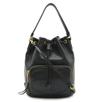 Prada Pre-owned Bucket Bags, female, Black, Size: ONE SIZE Pre-owned Vintage Bucket Bag