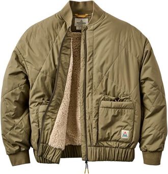 Passenger Lucia Sherpa Lined Bomber Jacket Freizeitjacke f&uuml;r Damen | beige