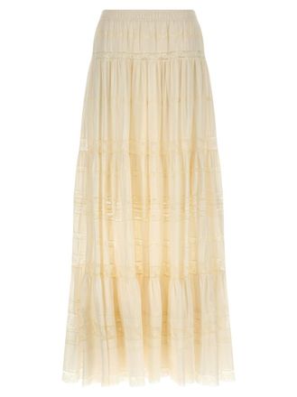 Ermanno Scervino White Lace insert skirt