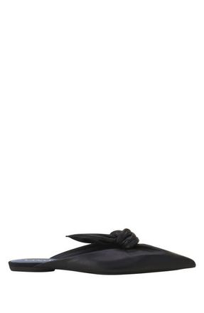 Lanvin Midnight Step Leather Bow Mule in Black at Nordstrom, Size 41