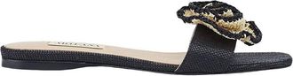 Arteana Womens Portofino Flat Slides In Black