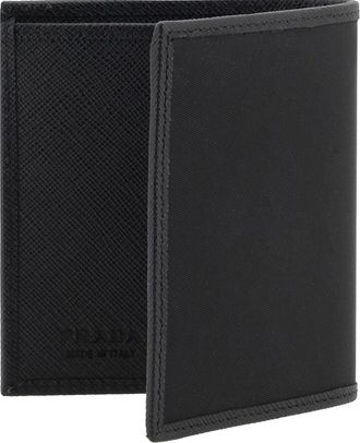 Prada Mens Re-Nylon Bifold Wallet Nero Umbrellas