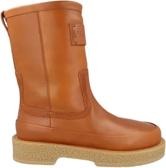 Ferragamo Ferragamo Ferdi Round Toe Leather Boots
