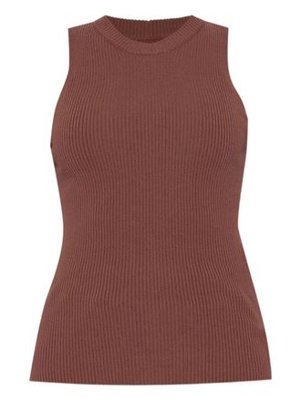 Rick Owens ribbed-knit sleeveless tank top - women - Wool - S - Red