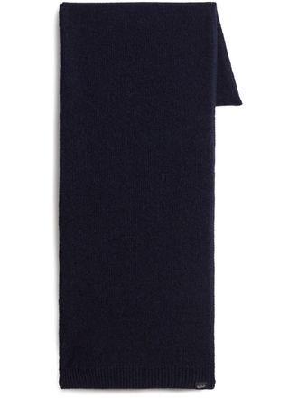 Woolrich Gebreide sjaal met logo-label - Blauw