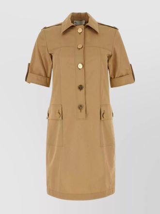 Tory Burch cotton short-sleeve mini shirt dress