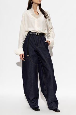 Givenchy High-waisted Jeans, Womens, Navy Blue