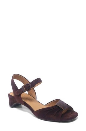 Gentle Souls Sorae Ankle Strap Sandal in Wine Suede at Nordstrom, Size 9.5