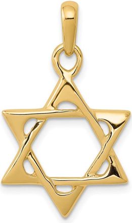 Diamond2Deal 14k Yellow Gold Star of David Pendant