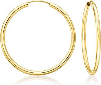 Canaria Canaria Italian 10kt Yellow Gold Hoop Earrings