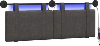 vidaXL Cabecero Colgante Negro Pu Antiguo Vidaxl