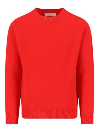 Jil Sander Trui met ronde hals - Rood