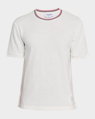 Tシャツ・カットソー Thom Browne 'Rwb' White Cotton T-Shirt Thom Browne Rwb Cotton T Shirt In White - 24% Off | Editorialist