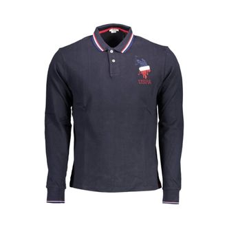 U.S.Polo Association U.S. Polo Assn., Polo Shirts, male, Blue, Size: 2XL Long-Sleeve Polo Shirt