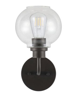 Jonathan Y Designs Jonathan Y Sandrine 6.5In 1-Light Iron/Seeded Glass Cottage Rustic Led Vanity Light