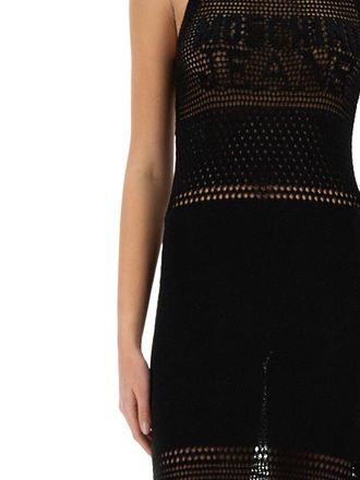 Moschino Mesh With Logo Blouse - Black