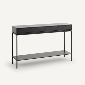 AM.PM Console in metaal en leer R&eacute;alto
