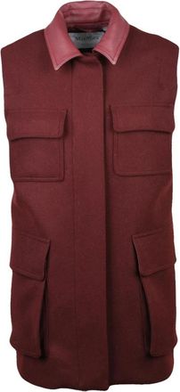 Max Mara Smanicato - Dames - Bodywarmers - Rood - XS - Wol - Jassen