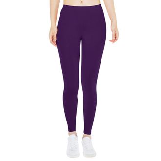Generic High Waisted Leggings For Women - Yoga Leggings For Women Slim Fit Yoga Pants Soft Stretchy Gym Leggings Tummy Control Pants Solid Color Yoga Leggings