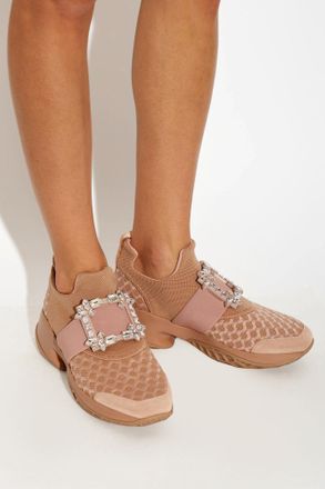 Roger Vivier Sports Shoes With Shimmering Crystals, Womens, Pink