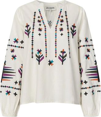 Lollys Laundry Blouse - Dames - Blouses - Wit - S - Katoen - Overhemden