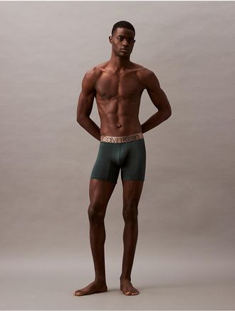 Calvin Klein Mens Icon Micro Boxer Brief - Green - XL