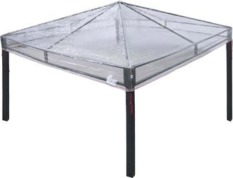 vidaXL Reemplazo De Funda De Gazebo 300 X 300 X 26 Cm Transparente Pvc Vidaxl