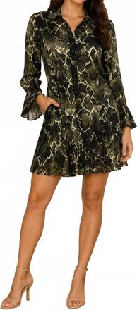 Karina Grimaldi Kylie Mini Dress In Snake Print Multi