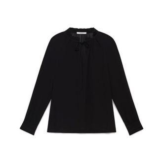Maliparmi Camicia in Georgette Fluido - - Blouses & Shirts - Donna - Nero - L