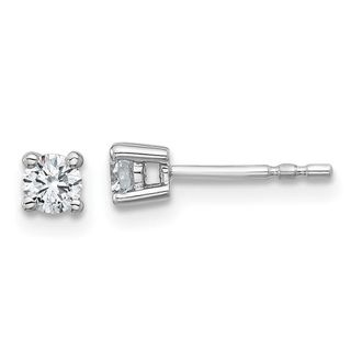 Diamond2Deal 1/3 ct Round Cut Lab Grown Diamond Stud Earrings 14k Gold VS, G-H Color