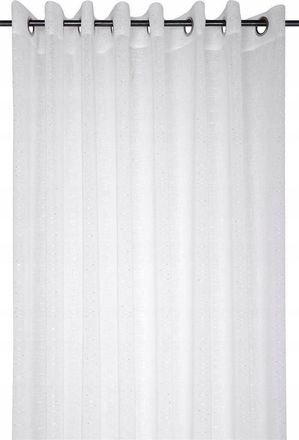 HOME MAISON Cortina Voile Con Finas Rayas Blancas 300 X 260 Cm