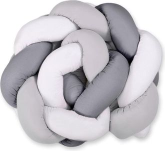 OEM Protector De Cuna Trenzado - Blanco-gris-antracita