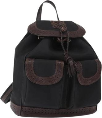 Loewe Pre-owned Canvas Rugzak - Dames - Vintage Rugzakken - Zwart - ONE Size - Vintage