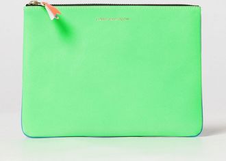 Comme Des Gar&ccedil;ons Portafoglio piatto in pelle di capra con stampa bicolor
