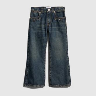 Gucci Kids - Denim Pants With Horsebit, Size 10 years, Blue, Ready-to-wear
