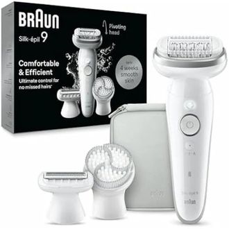 Braun Silk-&eacute;pil 9 9-061 Depiladora Wet & Dry Plata Blanco