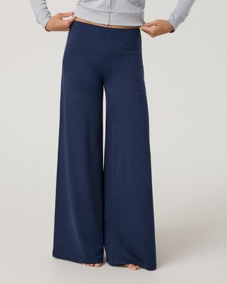 Vuori Clothing Halo Easy Wideleg Pants - Long | Blue Coast Heather | XS, Size Extra Small