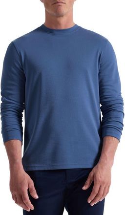Bugatchi Orion Ottoman Long Sleeve T-Shirt in Cobalt at Nordstrom, Size Xx-Large