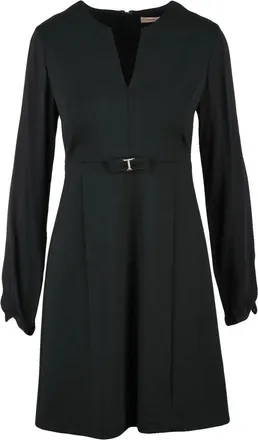 Twin-Set Flared Dress - Black