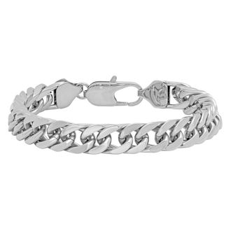 Robert Alton High Polish Curb Chain Mens Stainless Steel Bracelet
