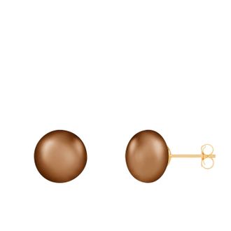 Splendid Pearls 14k Yellow Gold 10-11mm Freshwater Pearl Stud Earrings