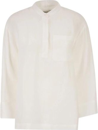Max Mara S Max Mara Sweaters - Dames - Blouses - Wit - 2XS - Overhemden